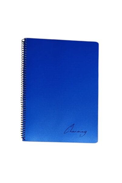 Tokaç دفتر ملاحظات A4 PP KP حلزوني 96 صفحة مسطر باللون الأزرق الداكن