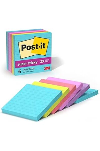 Genel Markalar Post-It Super Sticky Notes, 5 X 20,3 Cm 6 Pads