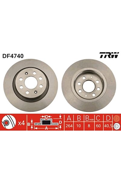 TRW Disc de frână DF4740