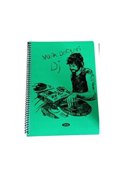 Tokaç A4 Music Notebook Spiral Bound Pp Cover 40 Yp-Green Dj