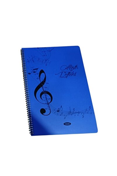 Tokaç دفتر موسيقى مقاس A4 بغطاء حلزوني من البولي بروبيلين 40 Yp-مفتاح أزرق دا...