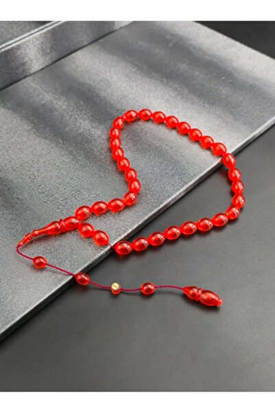 Tesbih-i Hazır Tesbihçilik سلسلة مسبحة مميزة ملونة بلون العنبر الناري مع نظام...