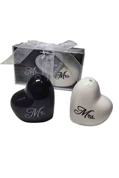 7LIFE Set cadouri de nuntă Domnul și Doamna - solnițe și pipernițe ceramice