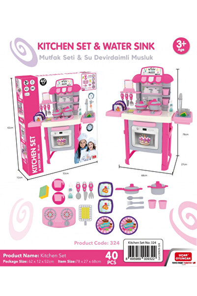 Uçar Oyuncak timui Oyuncak Mutfak Seti sesli ledli ve Su devirdaimli