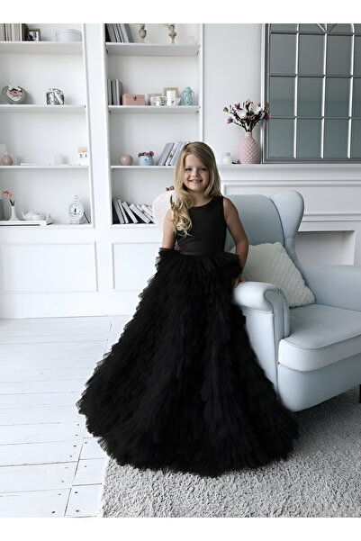 Asel Kids ROCHIE DE OCAZIE SPECIALĂ PENTRU FETE, TUL CU STRATURI LUNGĂ