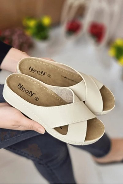 Wedell Montego Women's Orthopedic Sole Stylish Comfort Model Daily Slippers Young Mother Home Outdoor Slippers