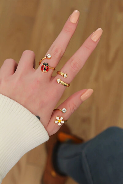 esplendor Daisy Design Zircon Stone Adjustable Ring