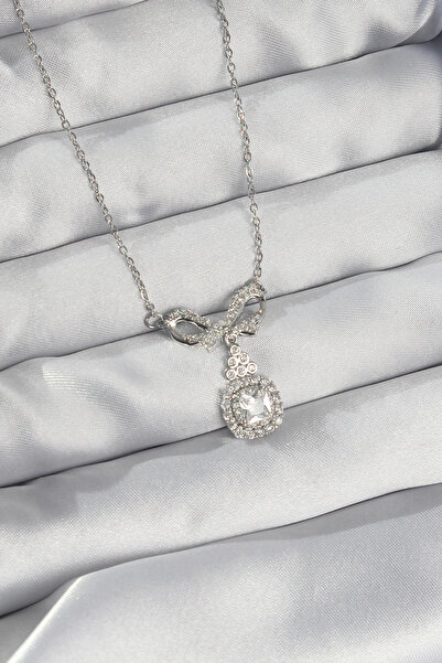 My Reality Fashion 316L الصلب الفضة اللون القوس التفاصيل الزركون حجر سوليتير ...