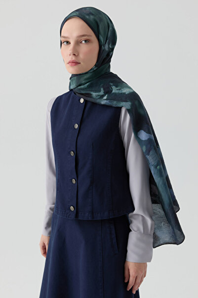 Tuğba Kanvas Mini Yelek - Lacivert