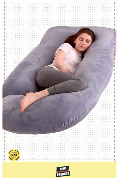 moontime alaçatı Hamile Yastığı Çok Kullanışlı Ortopedik Büyük Şekilli Vücut ...