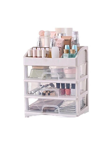 WTO Organizator De Produse Cosmetice, Make-up, 27x23x17 cm, Plastic, Transparent