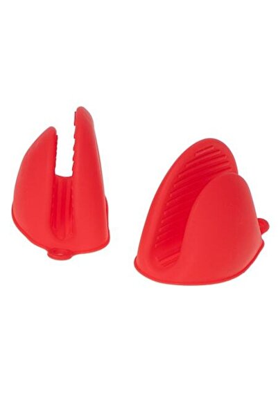 WTO Set de 2 mănuși de cuptor WTO®, silicon, rezistente la căldură, roșii