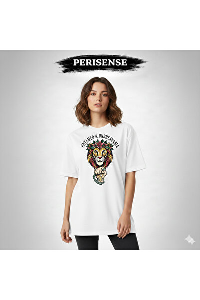 PERISENSE Unisex Feminist Power Printed Premium Combed Cotton Oversized T-Shirt