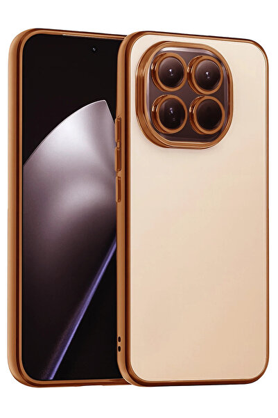 NewFace سيليكون مع عدسة لهاتف شاومي مي 15 - (03753) تيتانيوم صحراوي