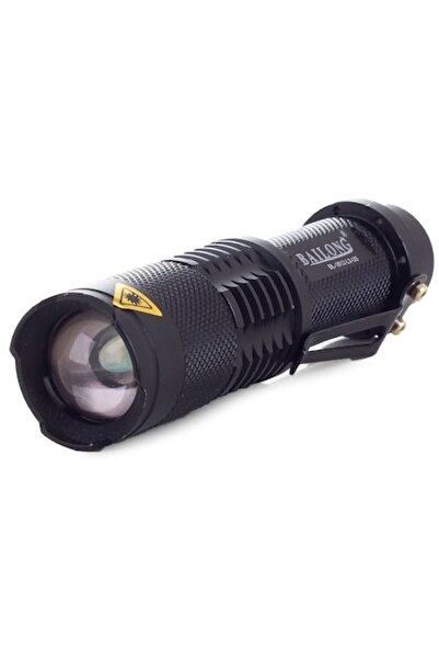 Bailong Tactical LED CREE zoom flashlight, 5 lighting modes, Black