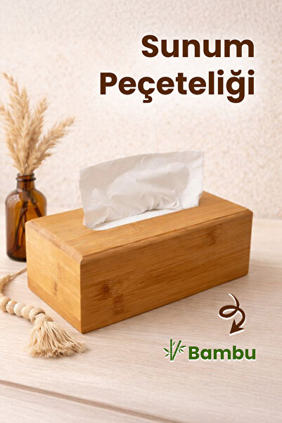 naturelove Bamboo Napkin Organizer - Decorative Organizer Napkin Holder Prese...