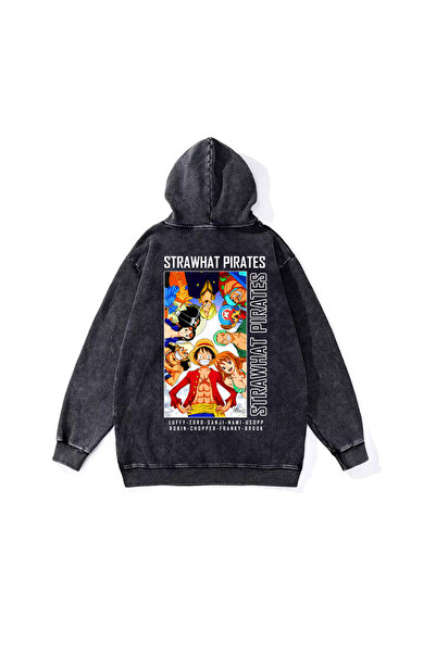 Le Savu Washable Anime One Piece Series Printed Unisex Hooded Oversized Sweat...