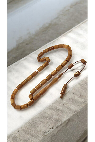İnan Tesbih Kuka Capsule Cut System Tassel Natural Wood Prayer Beads