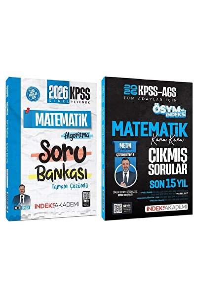 İndeks Akademi 2026 KPSS Matematik Soru Bankası + Çıkmış Sorular 2 li Set - M...