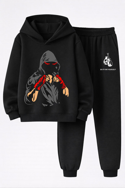 MAGORS Boxing Printed 3-Ply Quality Sweatshirt and Trackpants Children's Bott...