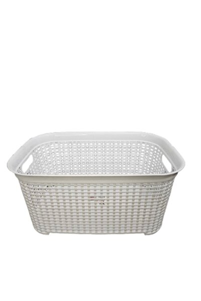 IRILIS Cos rufe din plastic, ventilat, design impletit, cu manere laterale, c...