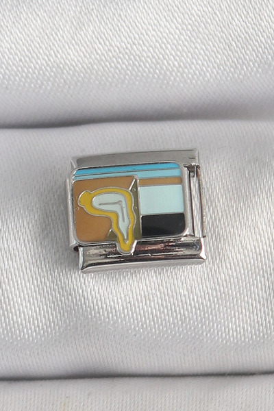 CT STONES 316L Steel Silver Color Colorful Portrait Model Nomination Charm