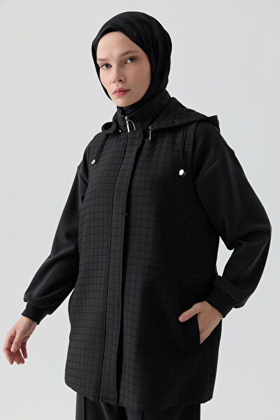 Tuğba Ribana Cepli Kapitone Yelek - Siyah