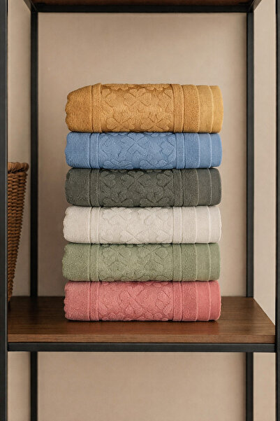 Peacock 6 prosoape de mână cu model jacquard de calitate premium