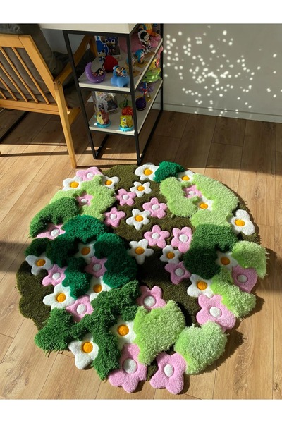 Pufero 3D El Yapımı Garden Halı & Dekor