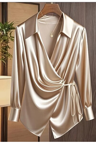 ZAVO Premium Odaklı: "Kadın %100 Saf İpek Sertifikalı Kruvaze Bağlamalı İpek ...