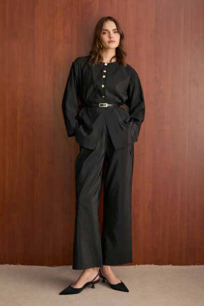 Melike Tatar Buttoned Belted Suit 32-2622