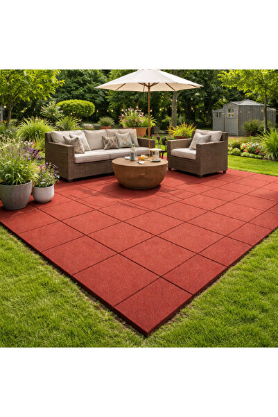 Epomix Kauçuk Zemin Kaplaması (50*50 'CM Kırmızı)