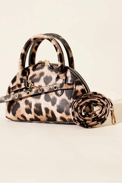 DEZ STORE Retro Mini Chic Leopard Handbag