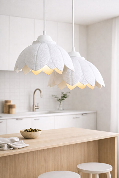 Sellor Çiftli Yaprak Form Avize İkili Sarkıt Avize Modern İskandinav Rustik D...