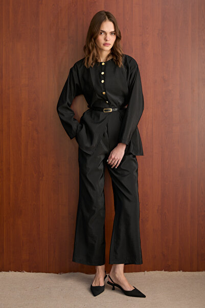 Melike Tatar Buttoned Belted Suit 32-2622