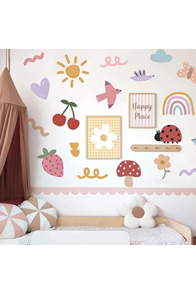 DECOMALL (PP23) Bebek ve Çocuk Odası Duvar Stickerı | Kendinden Yapışkanlı Fo...
