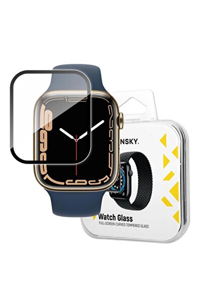 WOZINSKY Hybrid Glass for Apple Watch 45mm - Black