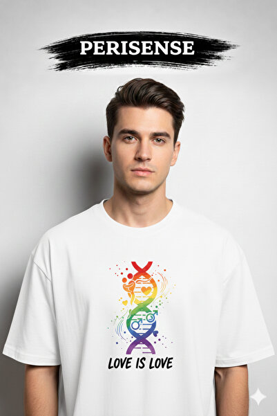 PERISENSE Tricou oversize unisex din bumbac pieptănat premium, cu imprimeu LG...