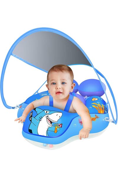 Pomefar Swimming Float for Kids with UV Protection Canopy