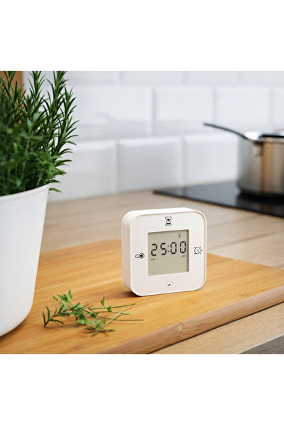 SADANHOME Clock/Thermometer/Alarm/Timer, White, 7x7 cm