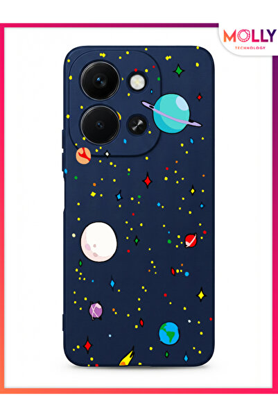 Molly Midnight Blue Cosmic Parade Pattern Silicone Case for Xiaomi Redmi 15C