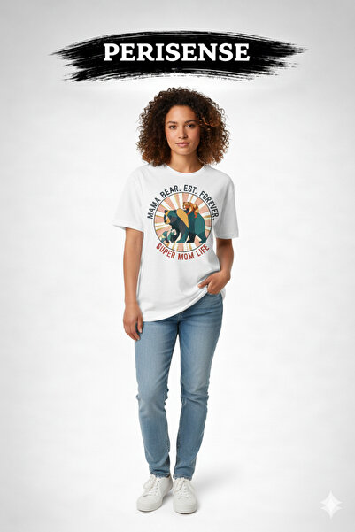 PERISENSE Unisex Mom Life Printed Premium Combed Cotton Oversized T-Shirt