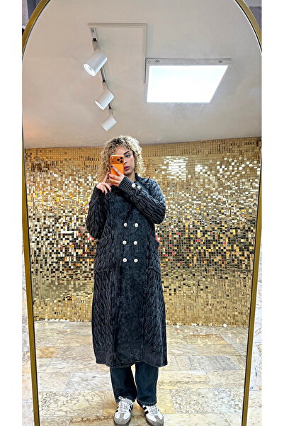 BELİS WEAR AYŞE AKAY YIKAMA ÖRME HIRKA KABAN