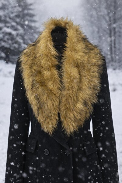 karantuhafiye Fur Collar / Shawl Collar Model / Faux Fur Collar