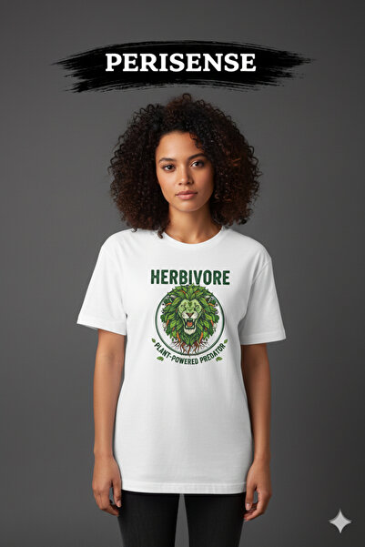 PERISENSE Unisex Vegan Printed Premium Combed Cotton Oversized T-Shirt