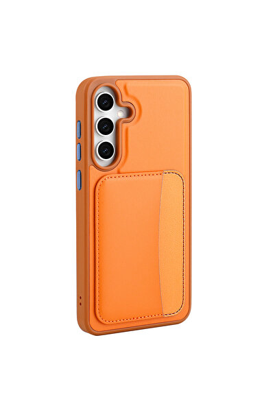 Ceponya Galaxy S25 Fe Case with Card Holder Zore X-Card Silicone Cover