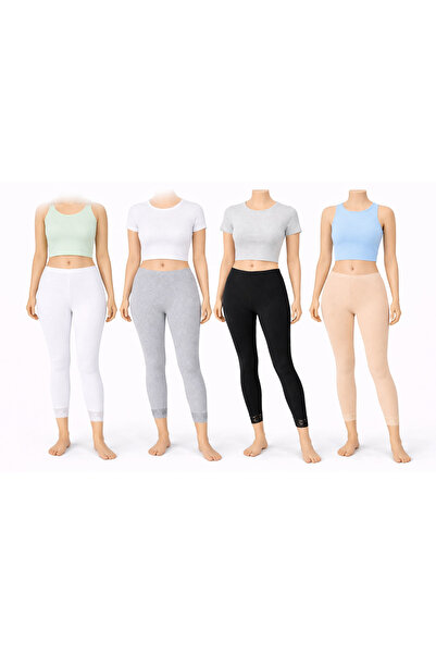 belpa Long Combed Cotton Leggings, Long Leggings, Plus Size Leggings, Cotton ...