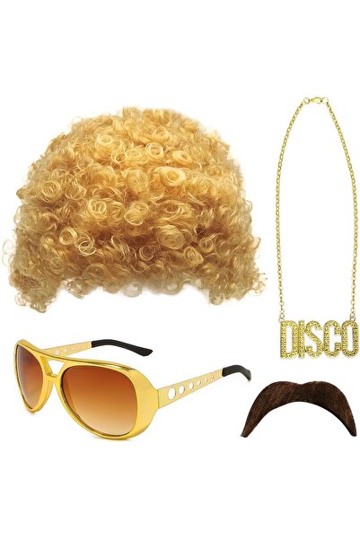 KASTWAVE طقم زي الهيبي، 4 قطع، زي ديسكو