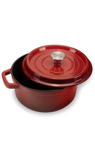 dealshopromania Enameled cast iron pot with lid Hausberg HB-H746, capacity 5 ...