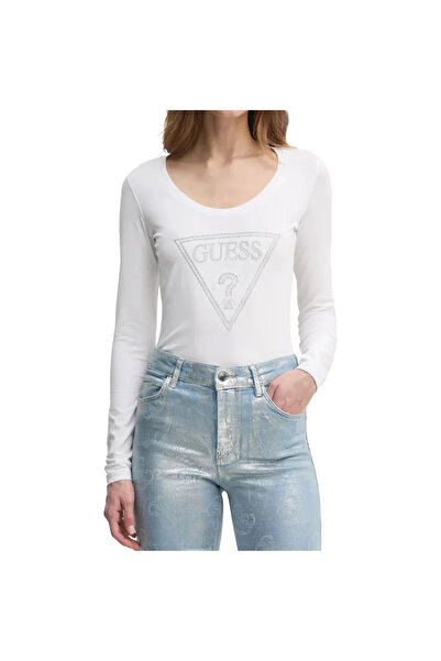 Guess Ls cn shiny women's Slim Fit t-shirt